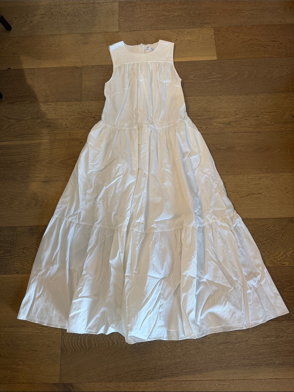 Nordstrom White Sleeveless Tiered Maxi Dress